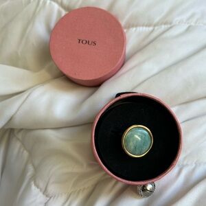 Tous Vermeil Silver Alecia Ring with Amazonite